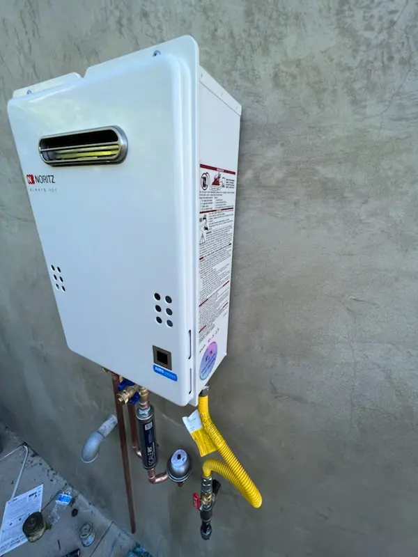 Tankless water heater installation for Dillard homes